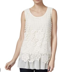 Elegant Cream Lace Women's Top